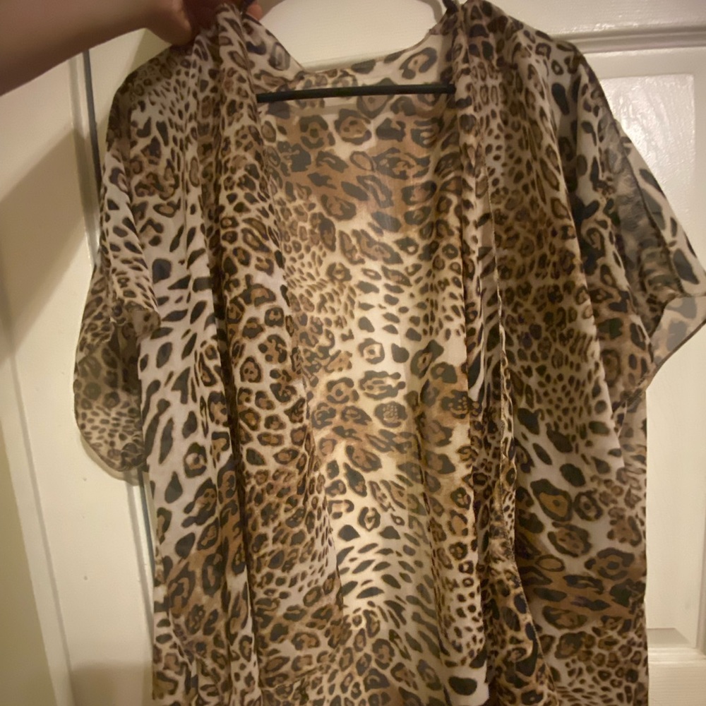 Cheetah print, shawl, for the beach.